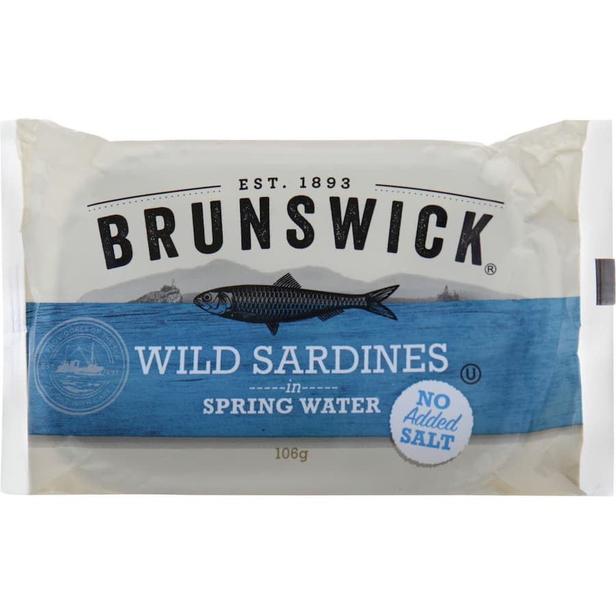 Brunswick Sardines In Water No Salt Tear tab can 106g
