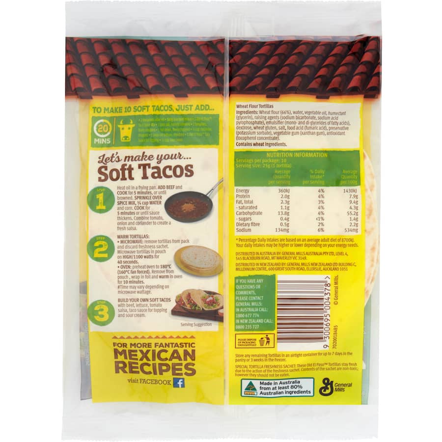 Old El Paso Tortillas Mini 10pack
