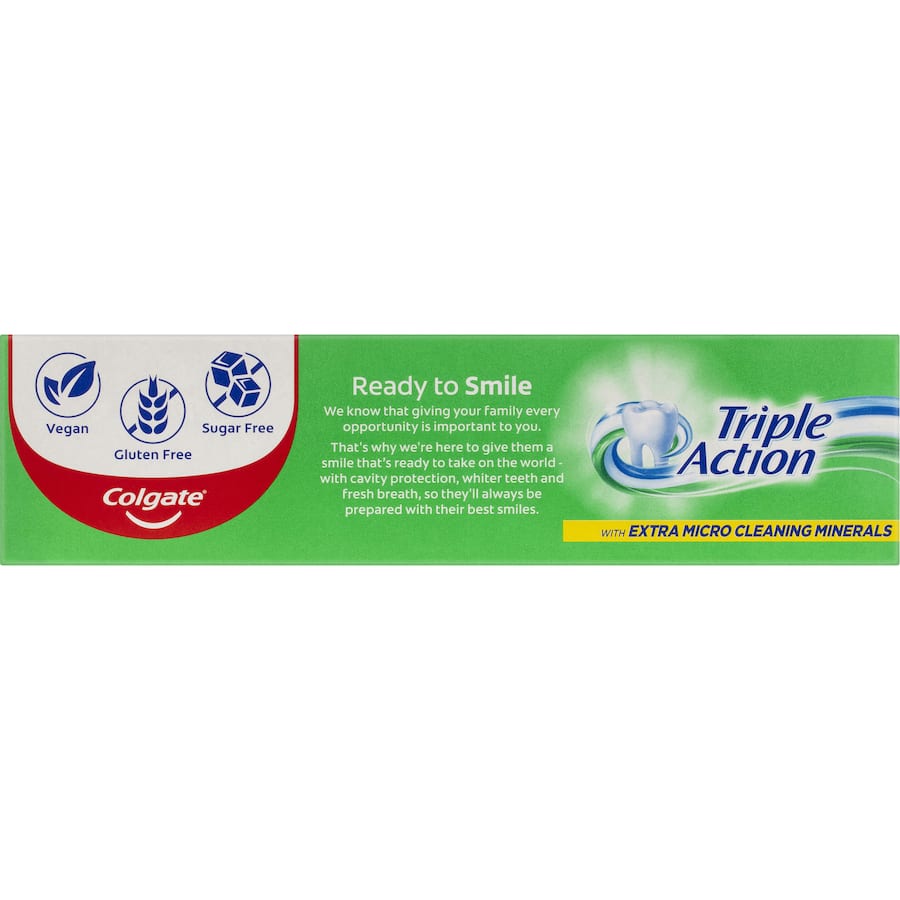 Colgate Triple Action Toothpaste Original Mint Flavour Tube 110g