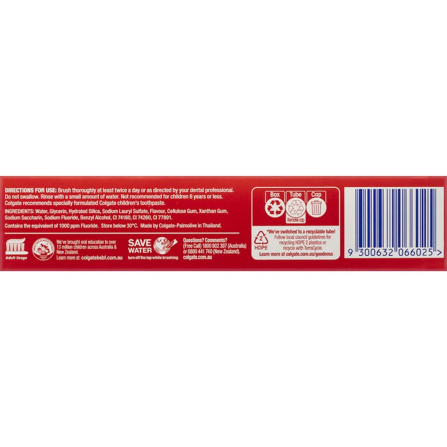 Colgate Triple Action Toothpaste Original Mint Flavour Tube 110g