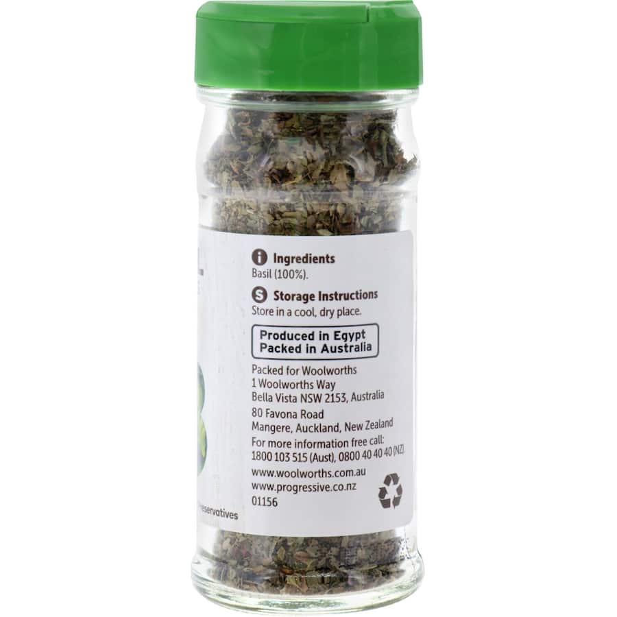 Woolworths Basil Flaked Leaves Shaker 10g