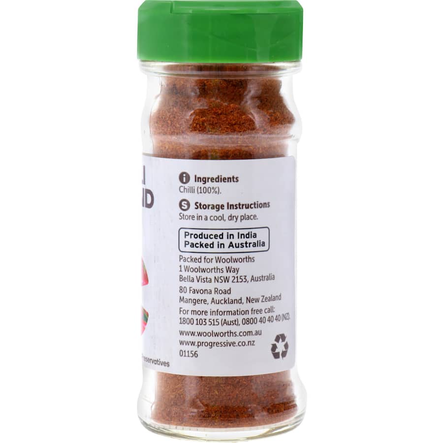 Woolworths Chilli Ground Shaker 30g