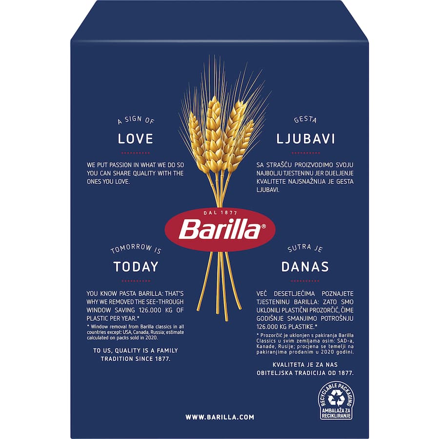 Barilla Pasta Pipe Rigate No. 91 500g