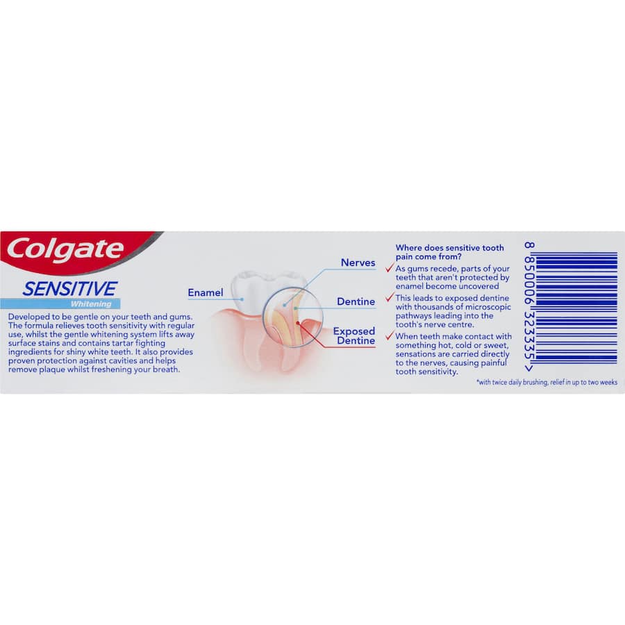 Colgate Sensitive Toothpaste Teeth Whitening Tube 110g