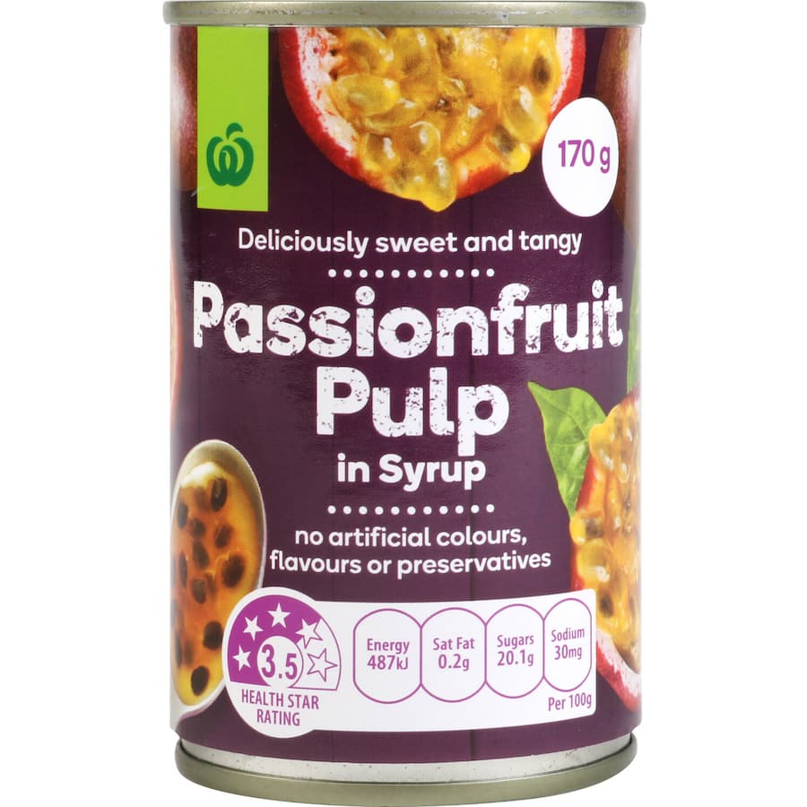 Woolworths Passionfruit Pulp In Syrup Can 170g