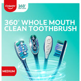 Colgate 360 Whole Mouth Clean Toothbrush Medium Bristles Value Pack 2pack