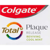 Colgate Total Plaque Release Toothpaste Reviving Cool Mint Tube 95g