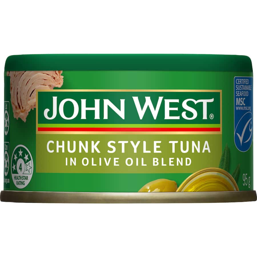 John West Chunk Style Tuna In Olive Oil Blend Tear tab can 95g