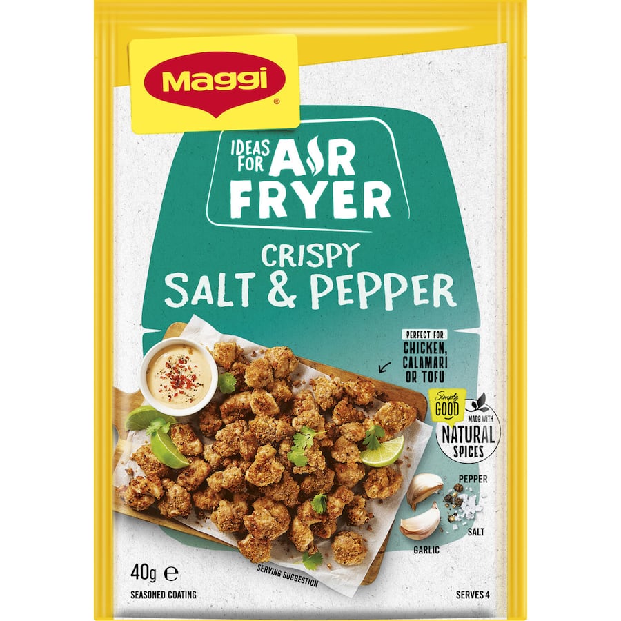Maggi Air Fryer Recipe Base Seasoned Coating Salt & Pepper Sachet 40g