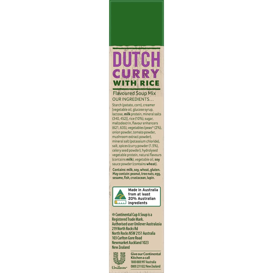 Continental Classics Cup A Soup Dutch Curry With Rice Pack 55g