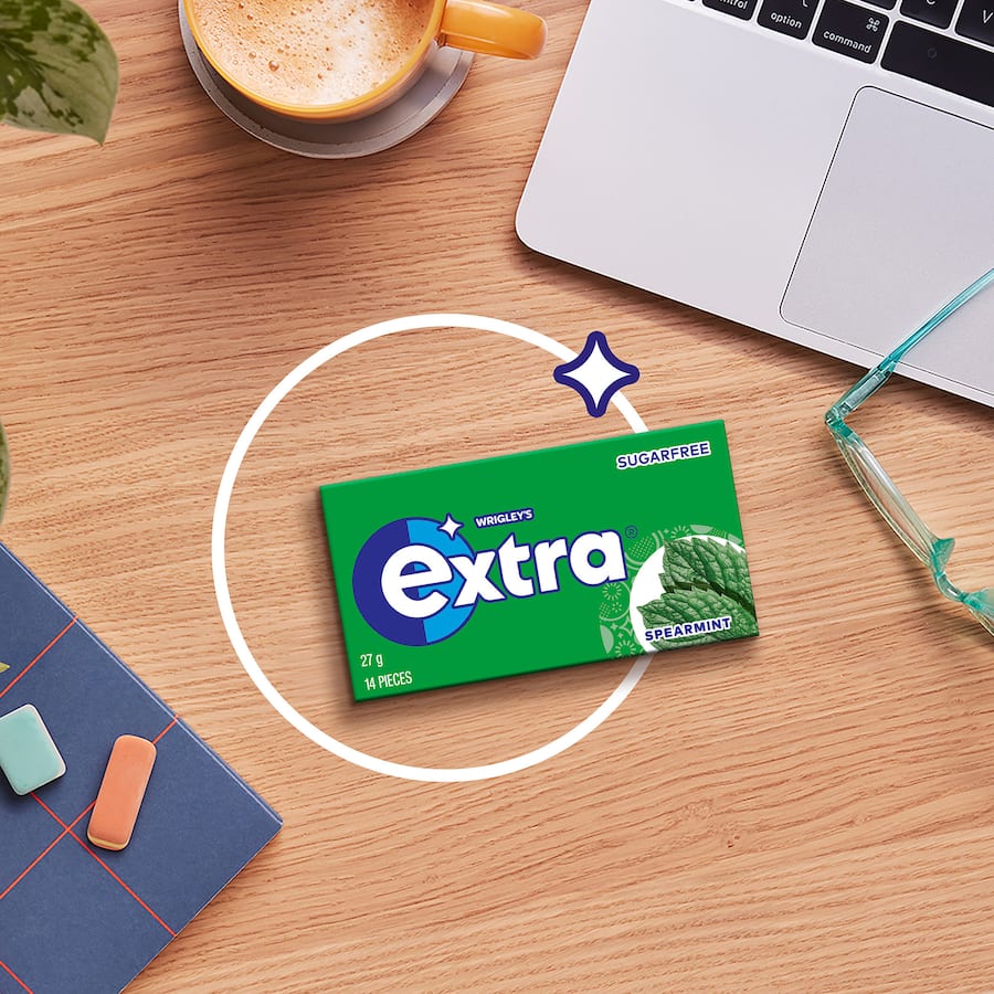 Wrigleys Extra Chewing Gum Spearmint 14 Pieces Envelope 27g