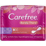 Carefree Barely There Panty Liners Shower Fresh Scent Breathable 42pack