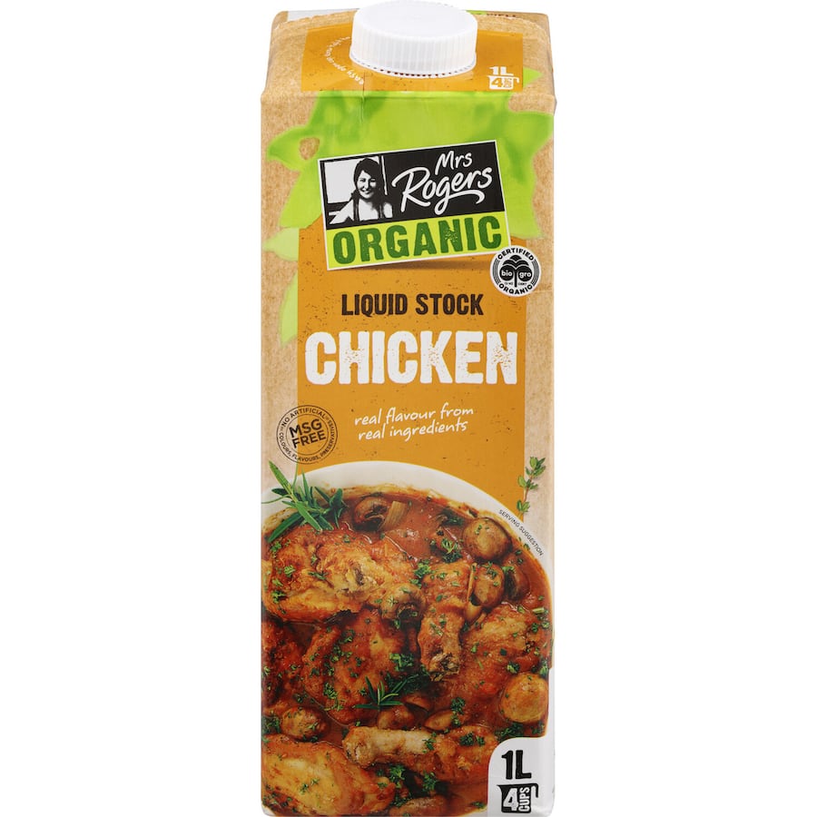 Mrs Rogers Organic Chicken Stock Liquid 1L