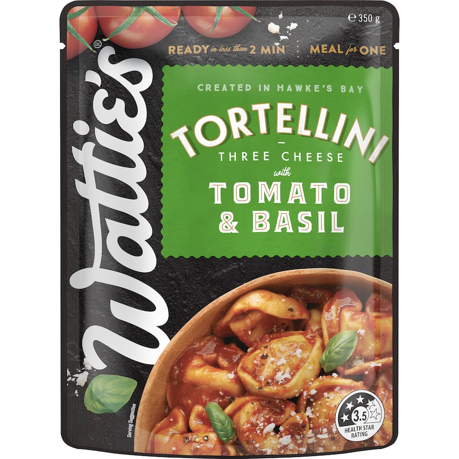 Wattie's Pasta Meal Tortellini In Tomato & Basil Pouch 350g
