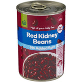 Woolworths Beans Red Kidney No Added Salt Can 420g