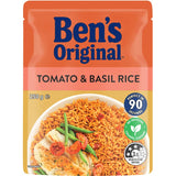 Bens Original Microwave Rice Tomato & Basil Pouch 250g
