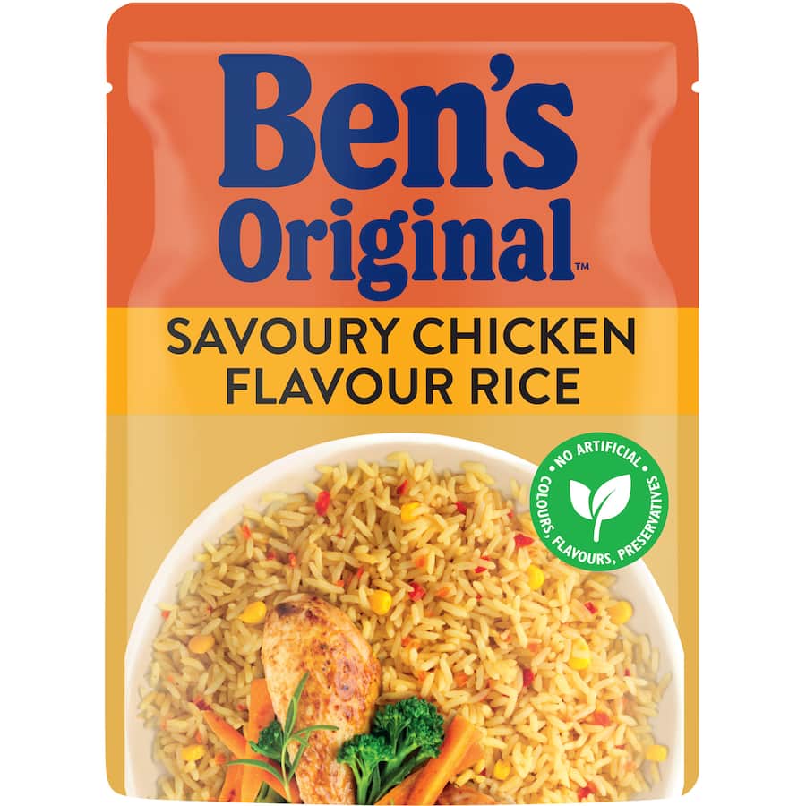Bens Original Microwave Rice Chicken Flavour Pouch 250g