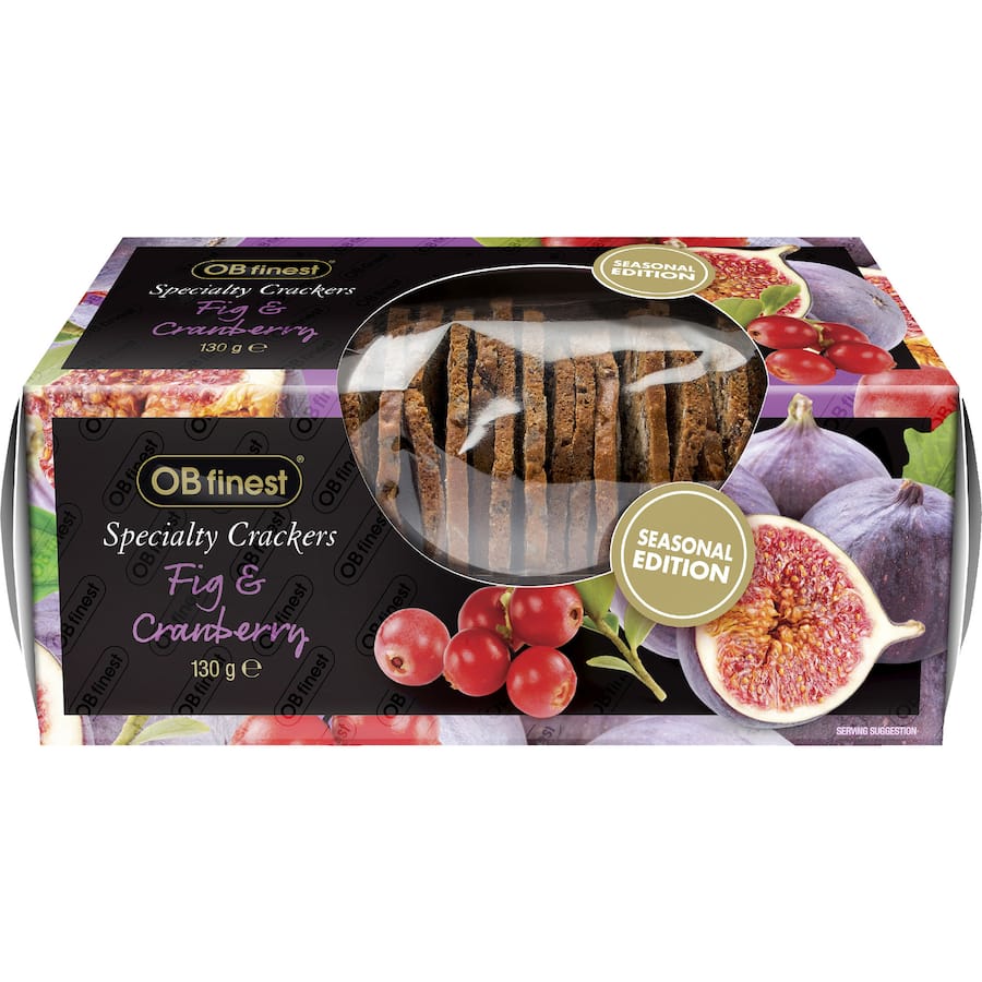 Ob Finest Seasonal Edition Crackers Fig & Cranberry 130g