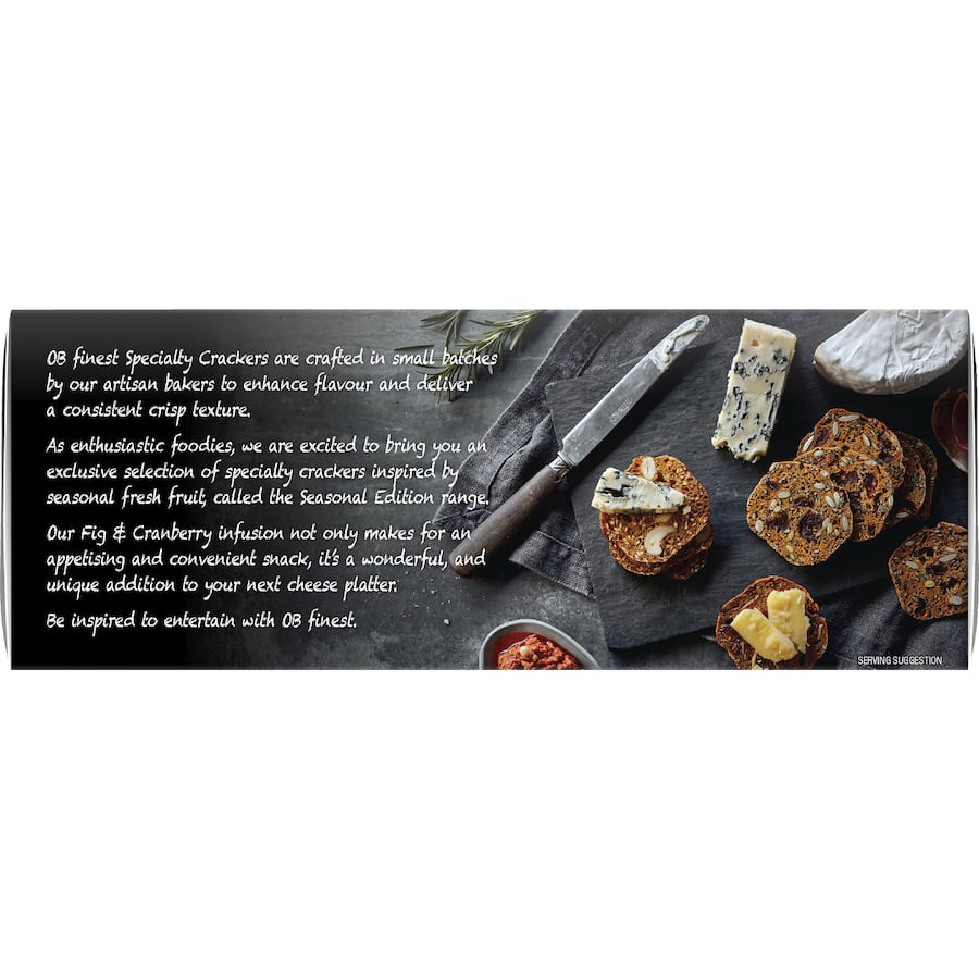 Ob Finest Seasonal Edition Crackers Fig & Cranberry 130g