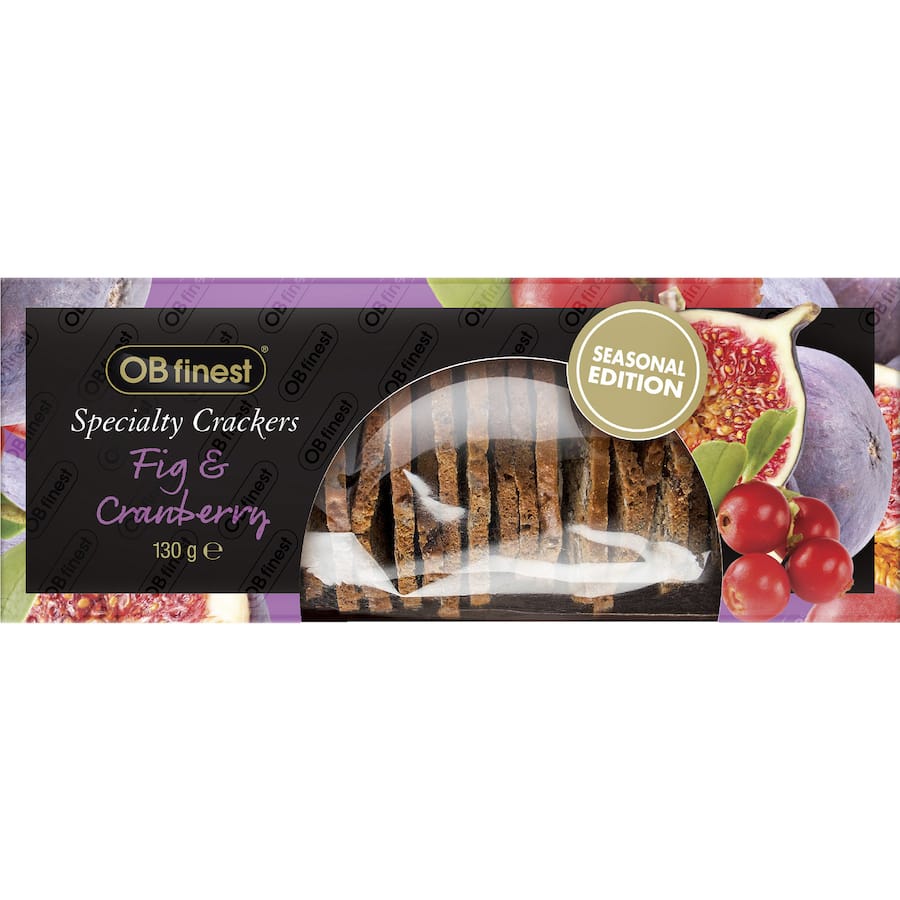 Ob Finest Seasonal Edition Crackers Fig & Cranberry 130g