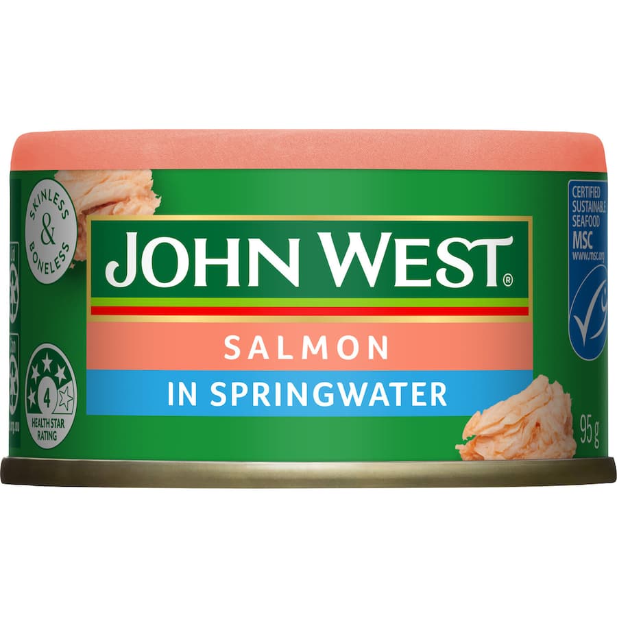 John West Tempters Salmon Spring Water Tear tab can 95g