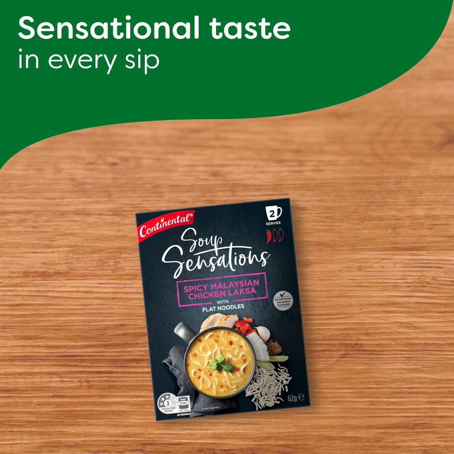 Continental Soup Sensations Chicken Laksa Spicy Malaysian 62g