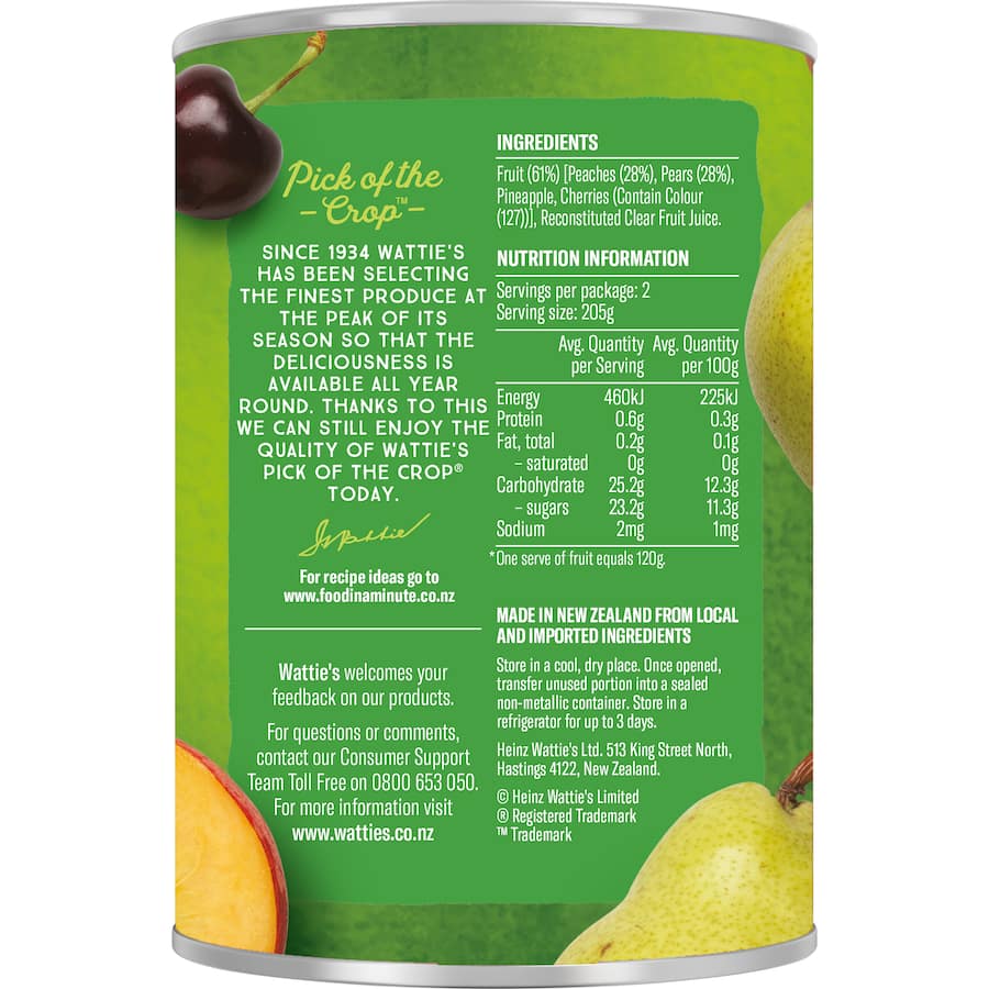 Wattie's Fruit Salad In Clear Fruit Juice Can 410g
