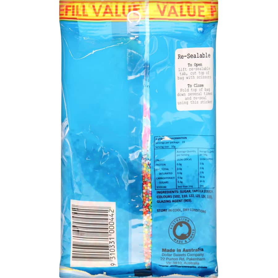 Dollar Sweets Sprinkles 100s & 1000s Bag 190g