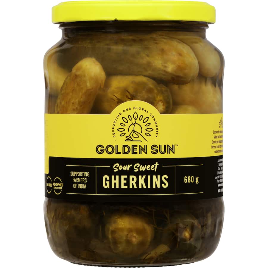 Golden Sun Gherkins Sour Sweet Gluten Free 680g