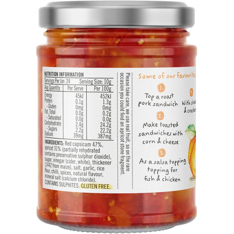 Barkers Chutney Capsicum & Apricot 245g