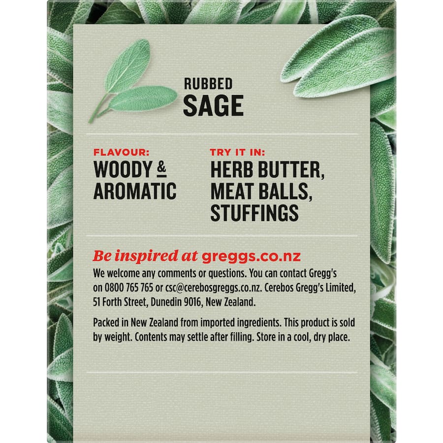 Greggs Sage Rubbed Box 10g