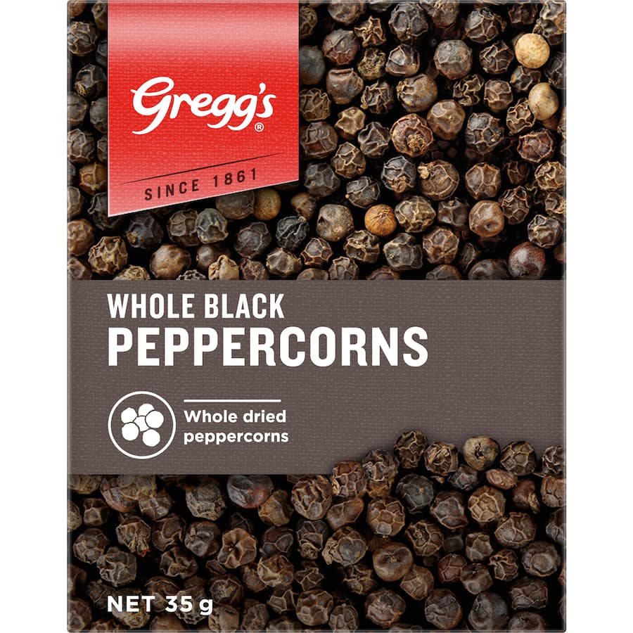Greggs Peppercorns Whole Black Box 35g