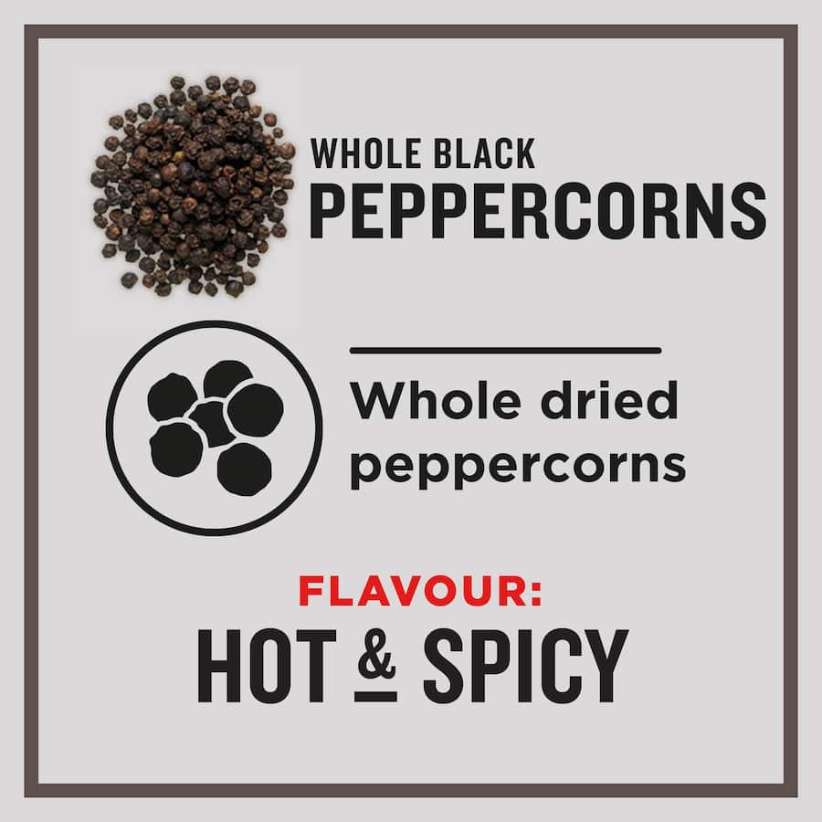 Greggs Peppercorns Whole Black Box 35g