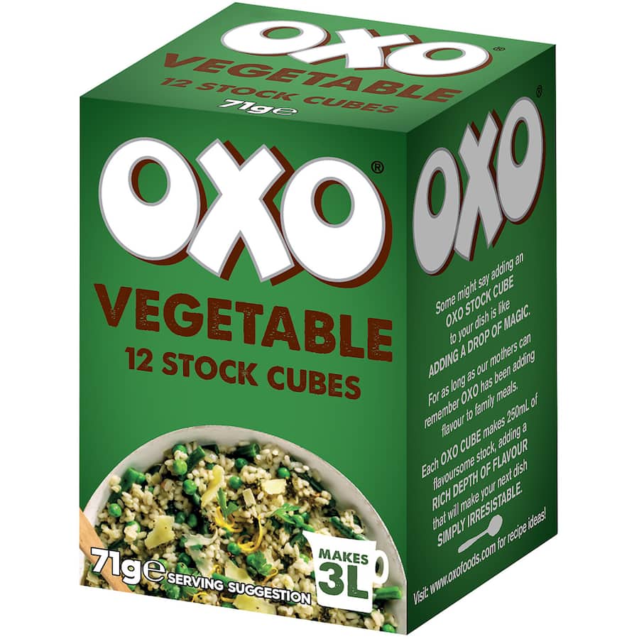 Oxo Vegetable Stock Cubes 71g Box 12pack
