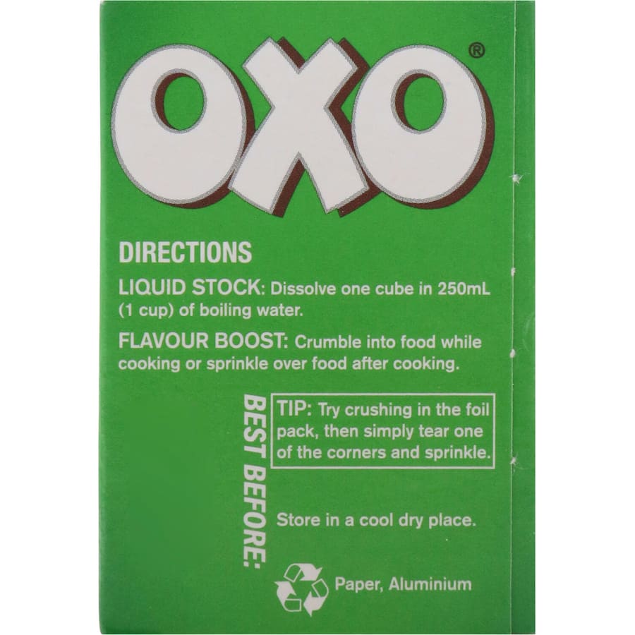 Oxo Vegetable Stock Cubes 71g Box 12pack