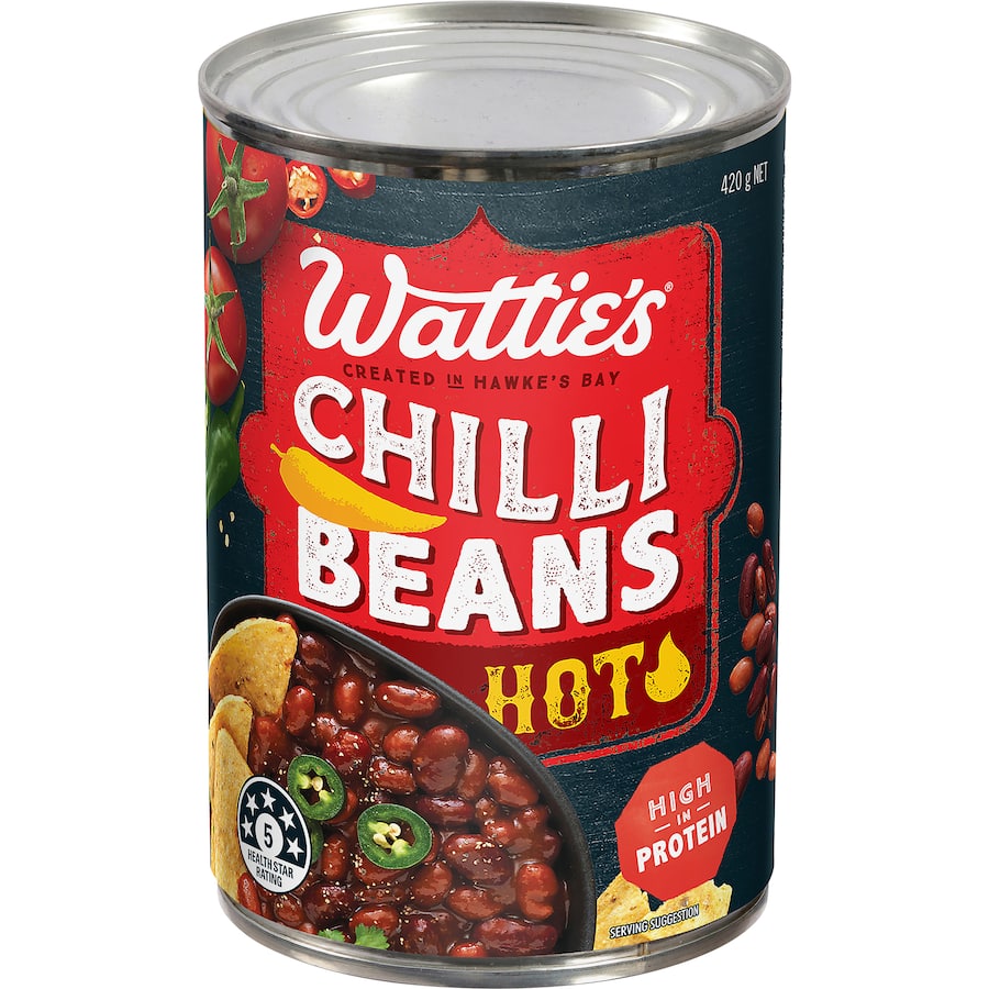 Watties Chilli Beans Hot  420g