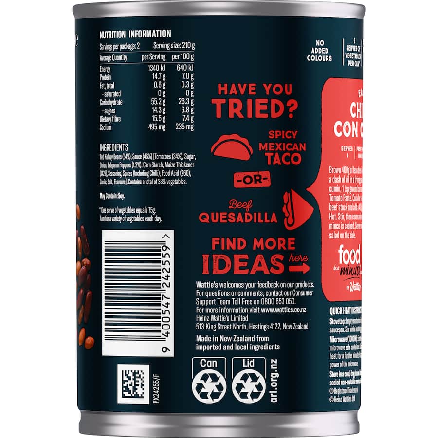 Watties Chilli Beans Hot  420g