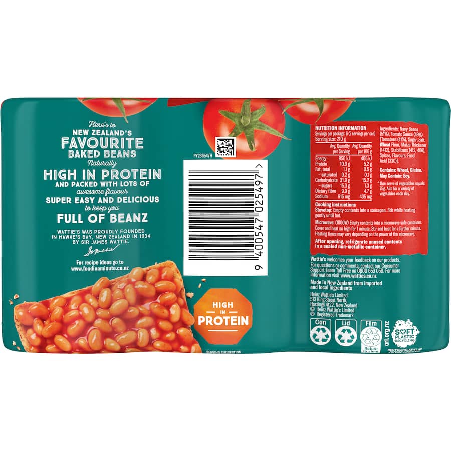 Wattie's Baked Beans  Cans 3 x 420g