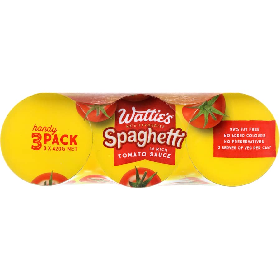 Watties Spaghetti In Tomato Sauce  Cans 3pack