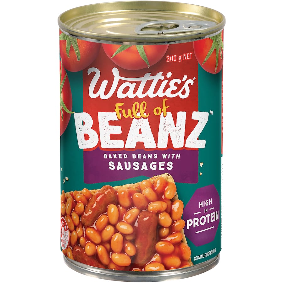 Wattie's Baked Beans & Sausages Can 300g