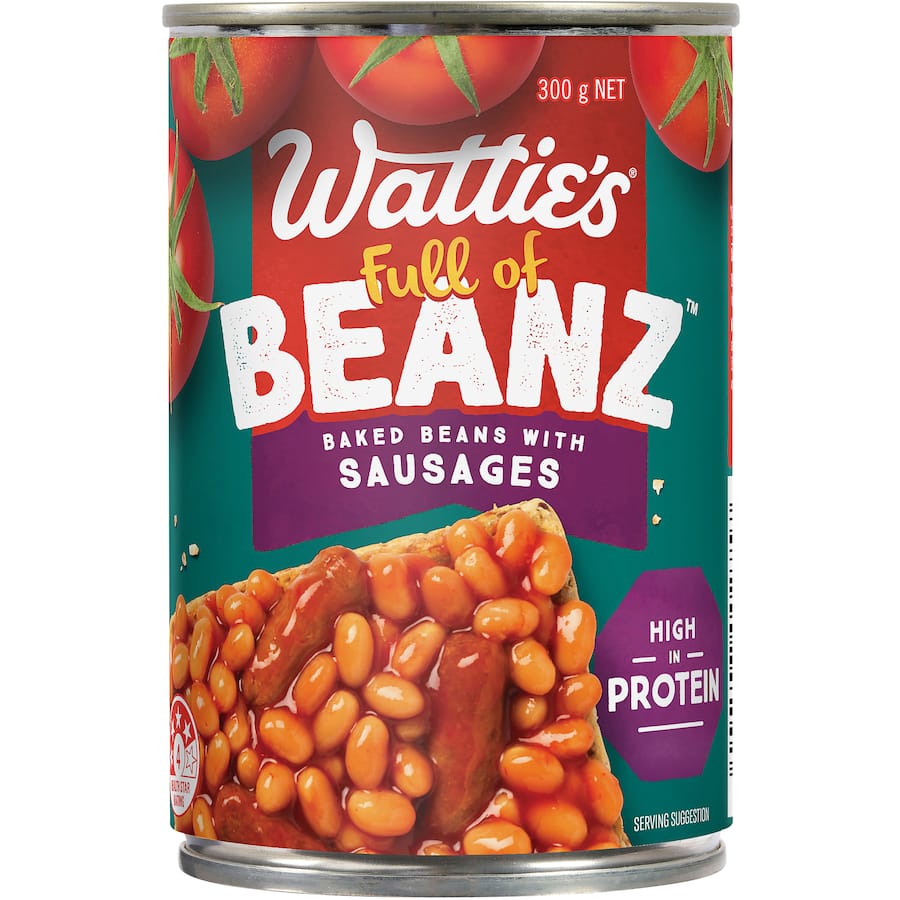 Wattie's Baked Beans & Sausages Can 300g
