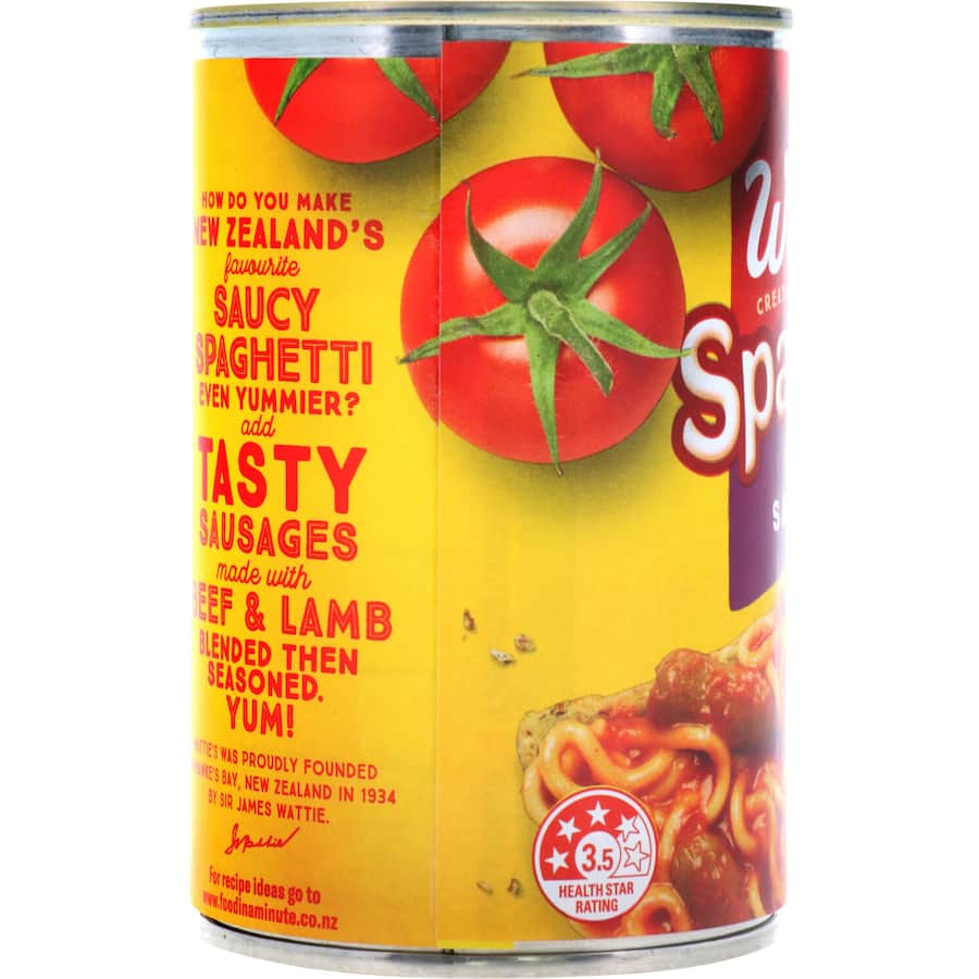 Watties Spaghetti With Sausages  Can 300g