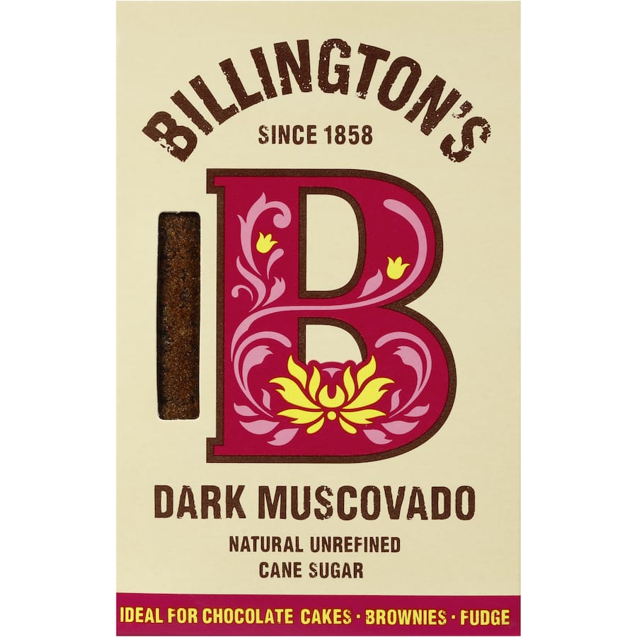 Billingtons Muscovado Sugar Natural Dark Pkt 500g