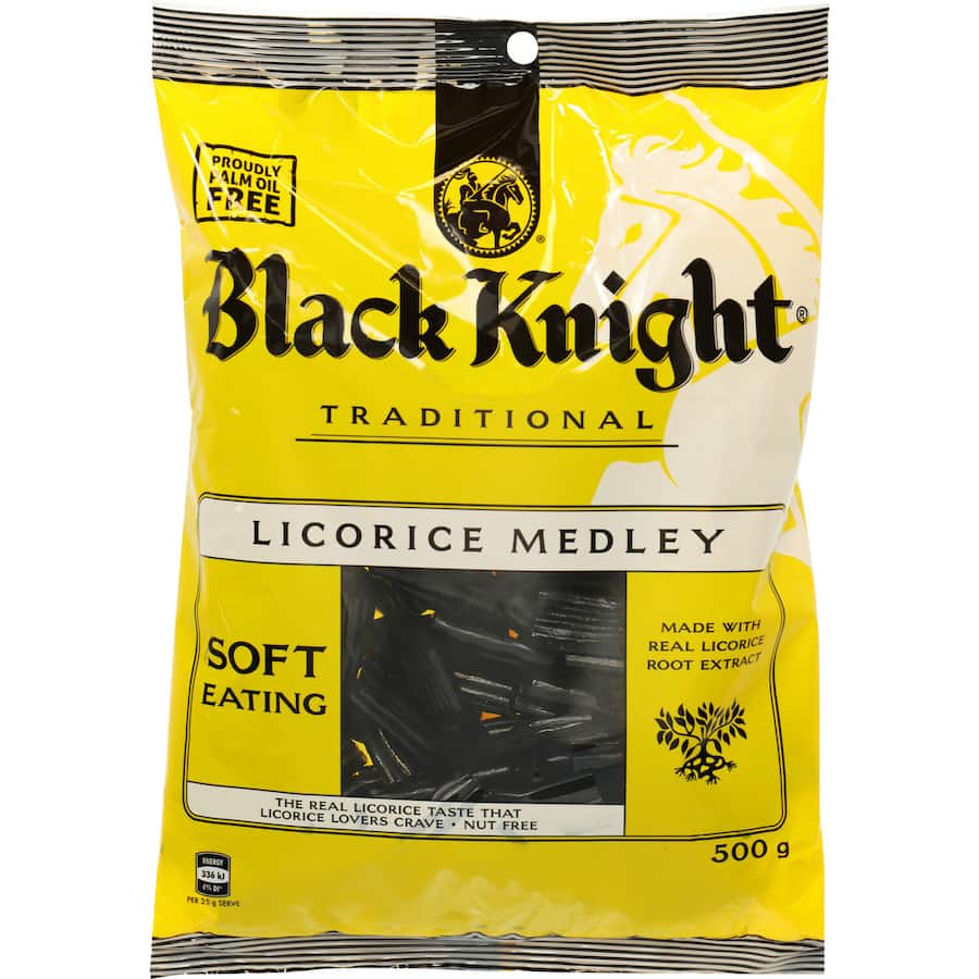 Black Knight Licorice Traditional Medley 500g