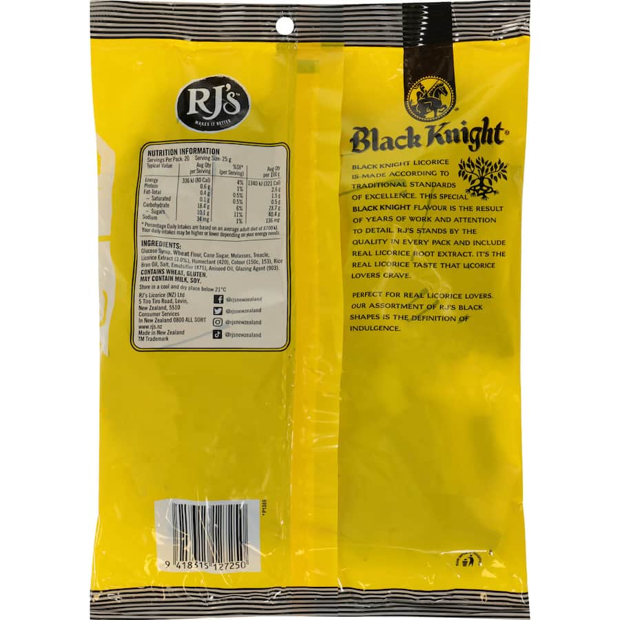 Black Knight Licorice Traditional Medley 500g