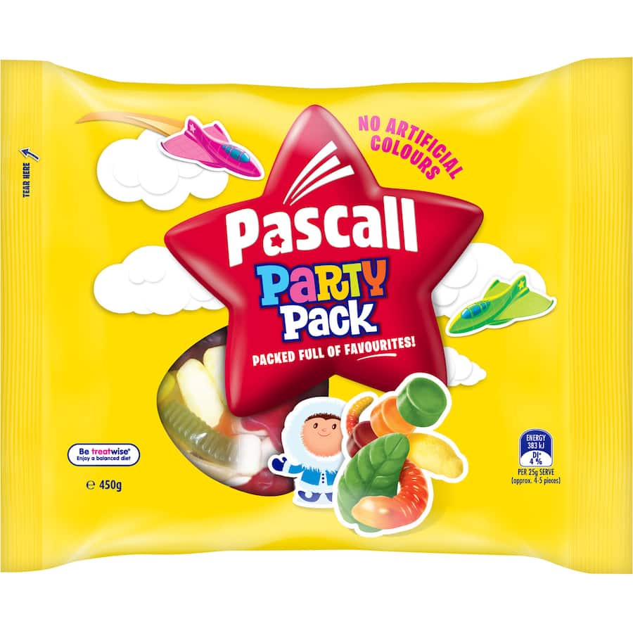 Pascall Lollies Jumbo Size Party Pack Pkt 450g