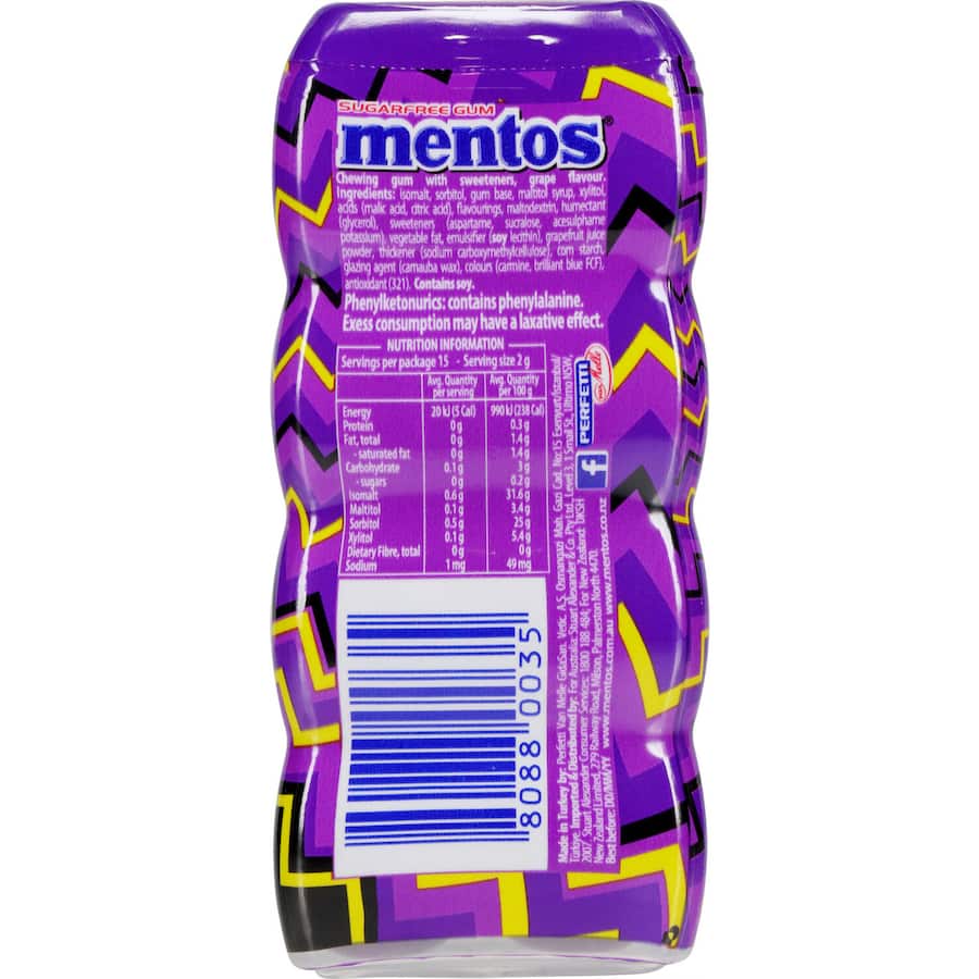 Mentos Gum Grape Sour 30g