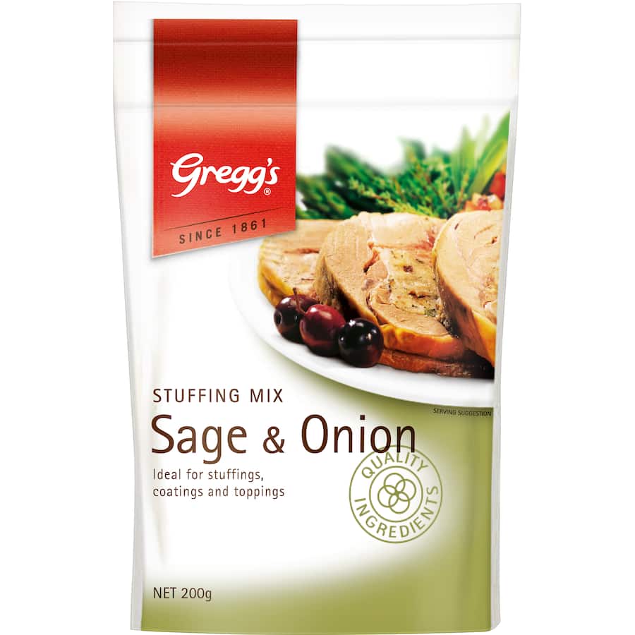 Greggs Stuffing Mix Sage & Onion Resealable pouch 200g