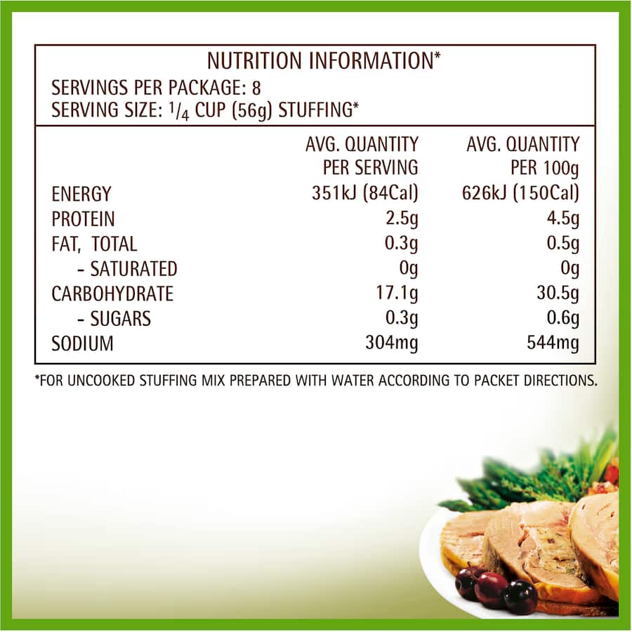 Greggs Stuffing Mix Sage & Onion Resealable pouch 200g