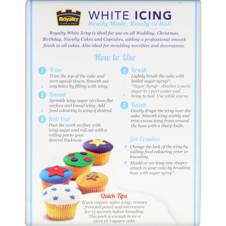 Royalty Eversoft Icing White Box 500g